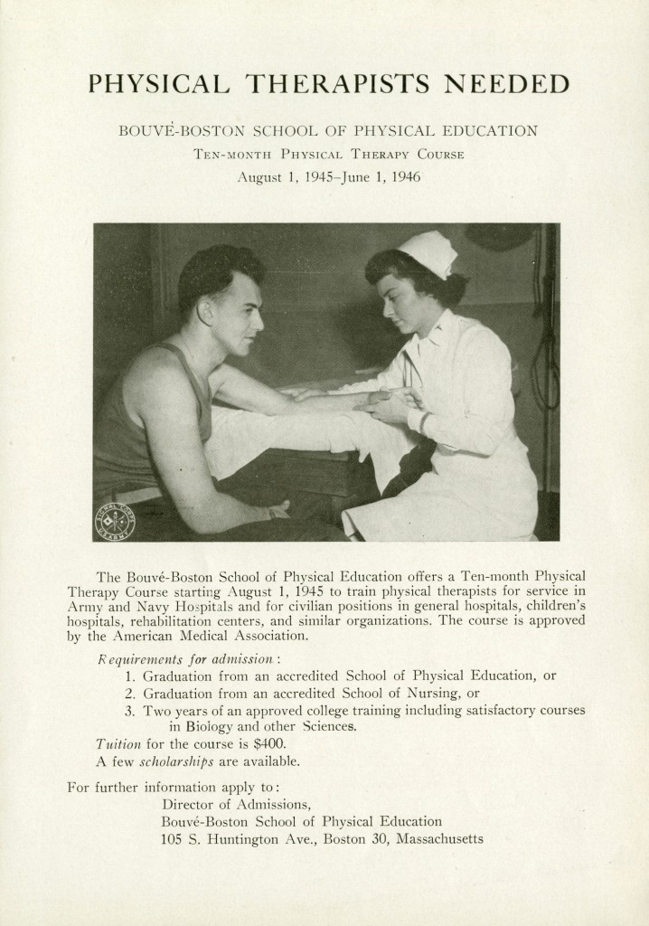 Brochure, BBSPE emergency physical therapy course, 1945